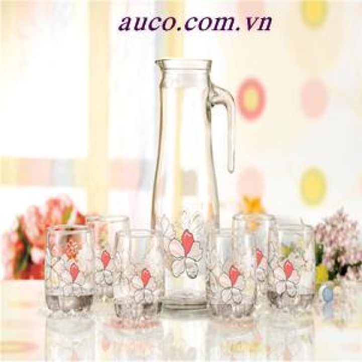 Bộ thuỷ tinh hoa dáng cao